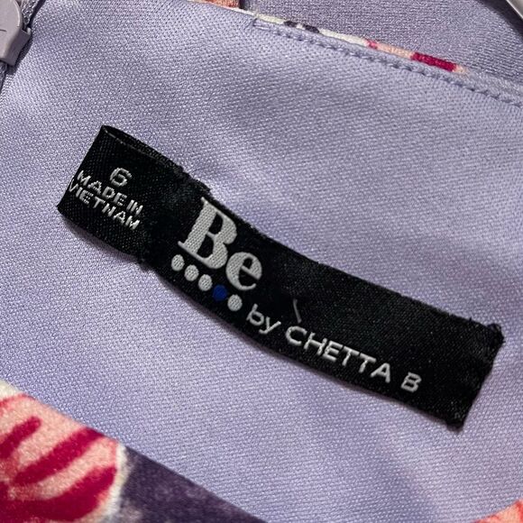 Chetta B Floral Dress in Lavender and Pink - Picture 6 of 7